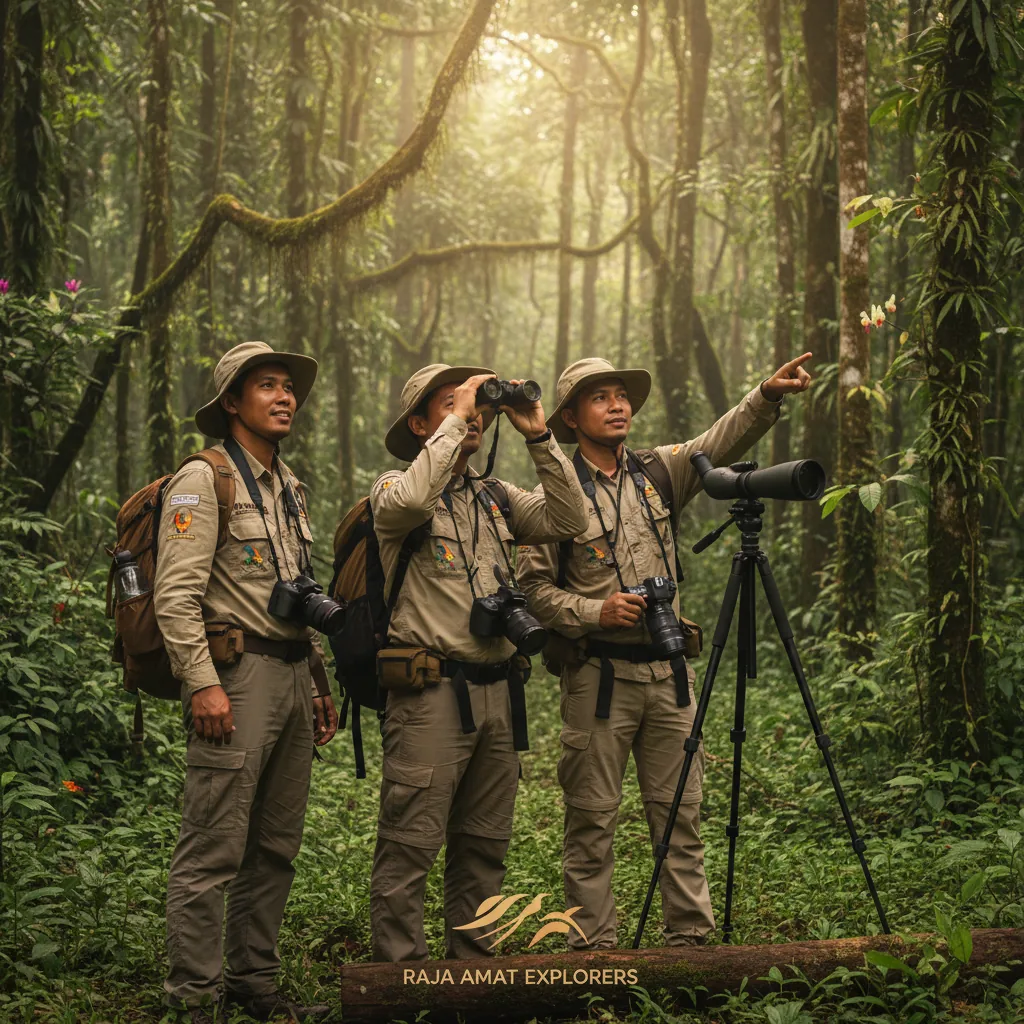 Papua Bird of Paradise expert guide team Raja Ampat rainforest