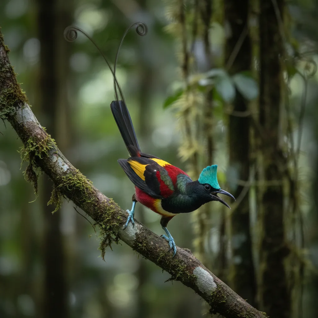 Wilson's Bird of Paradise courtship display Raja Ampat endemic species